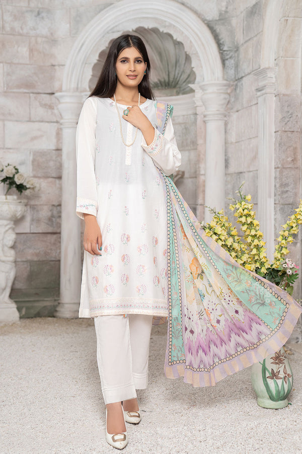 CCS-01 - SAFWA CRYSTAL CAMBRIC 3-PIECE EMBROIDERED COLLECTION VOL 01