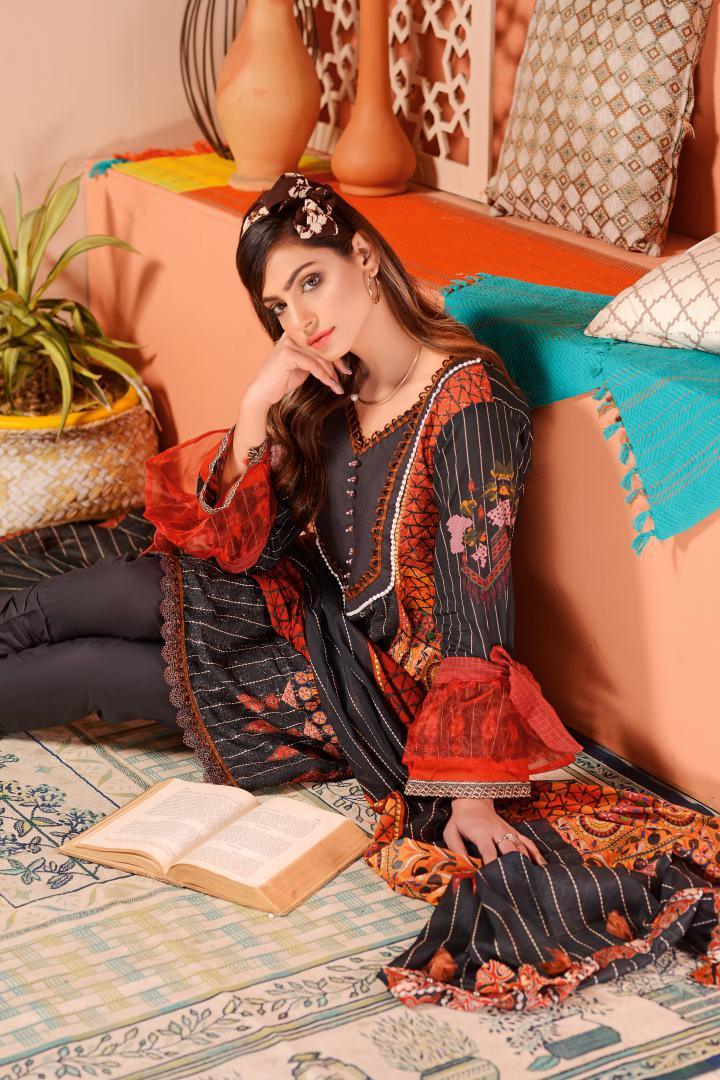 SM-41 - SAFWA EMBROIDERED 3-PIECE MODA COLLECTION 2021 -| SAFWA DRESS DESIGN | DRESSES | PAKISTANI DRESSES | SAFWA BRAND Pakistani online shopping for Designer Dresses