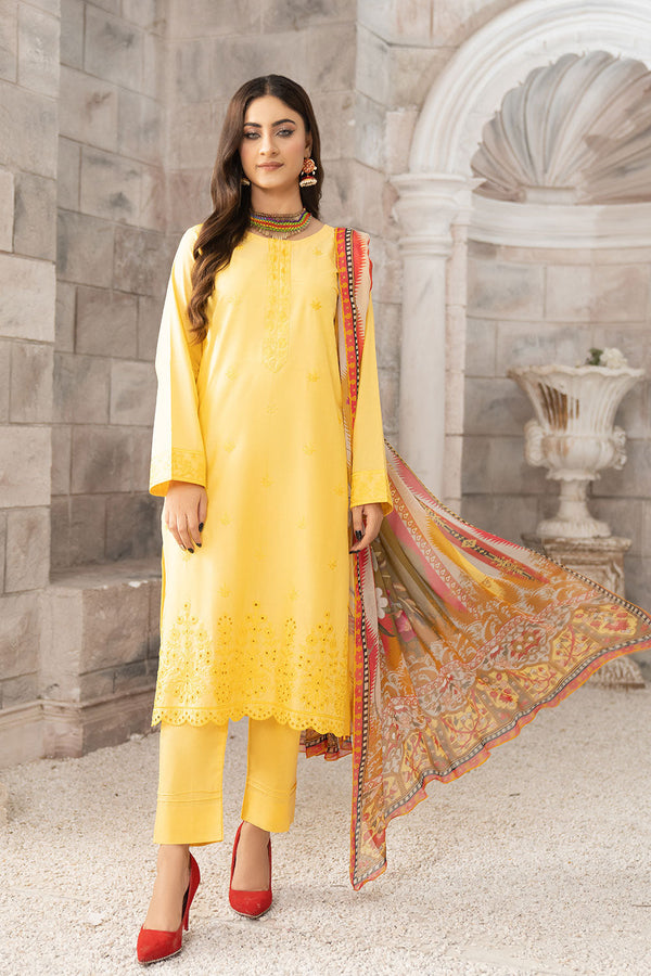 CCS-10 - SAFWA CRYSTAL CAMBRIC 3-PIECE EMBROIDERED COLLECTION VOL 01