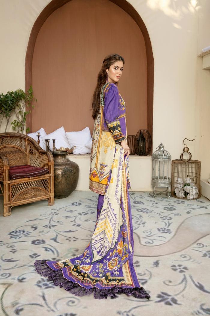 SPR-54 - SAFWA PRAHA COLLECTION 3 PIECE SUIT 2021 - Three Piece Suit-SAFWA -SAFWA Brand Pakistan online shopping for Designer Dresses| SAFWA| DRESS| DESIGN| DRESSES| PAKISTANI DRESSES