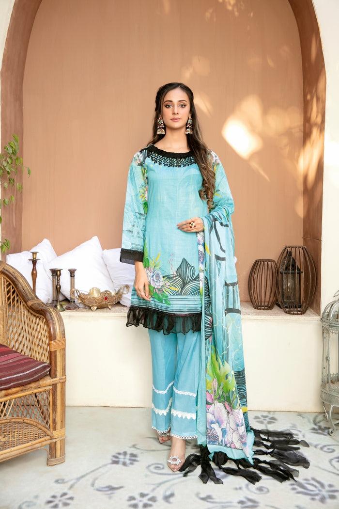 SPR-55 - SAFWA PRAHA COLLECTION 3 PIECE SUIT 2021 - Three Piece Suit-SAFWA -SAFWA Brand Pakistan online shopping for Designer Dresses| SAFWA| DRESS| DESIGN| DRESSES| PAKISTANI DRESSES