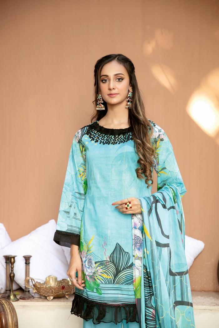 SPR-55 - SAFWA PRAHA COLLECTION 3 PIECE SUIT 2021 - Three Piece Suit-SAFWA -SAFWA Brand Pakistan online shopping for Designer Dresses| SAFWA| DRESS| DESIGN| DRESSES| PAKISTANI DRESSES