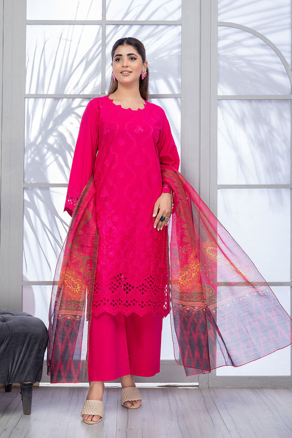 FCS-10 - SAFWA FLORAL 3-PIECE EMBROIDERED COLLECTION VOL 01