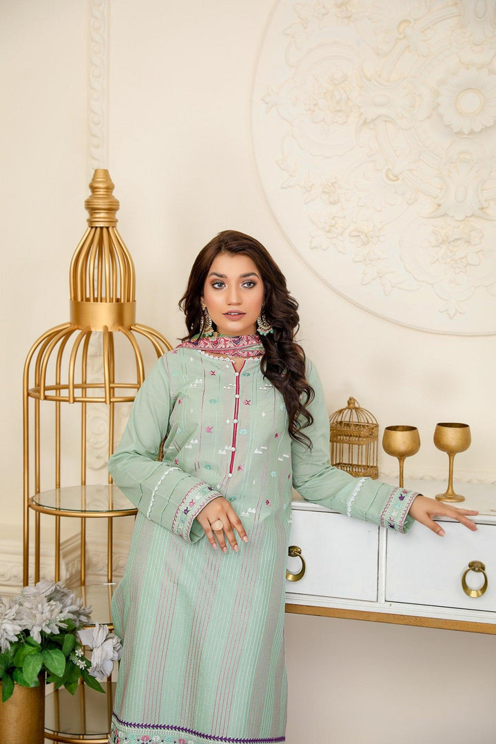 SEC-05 - SAFWA ETSY 3-PIECE EMBROIDERED COLLECTION  2022 Dresses | Dress Design | Shirts |  Kurti