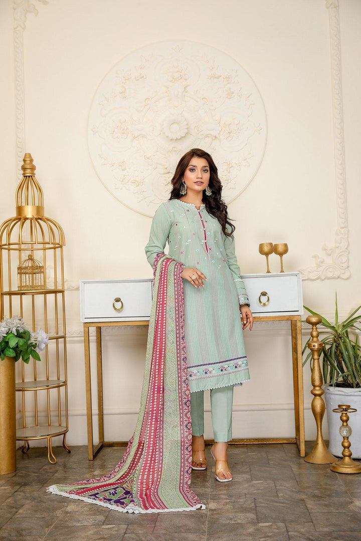 SEC-05 - SAFWA ETSY 3-PIECE EMBROIDERED COLLECTION  2022 Dresses | Dress Design | Shirts |  Kurti