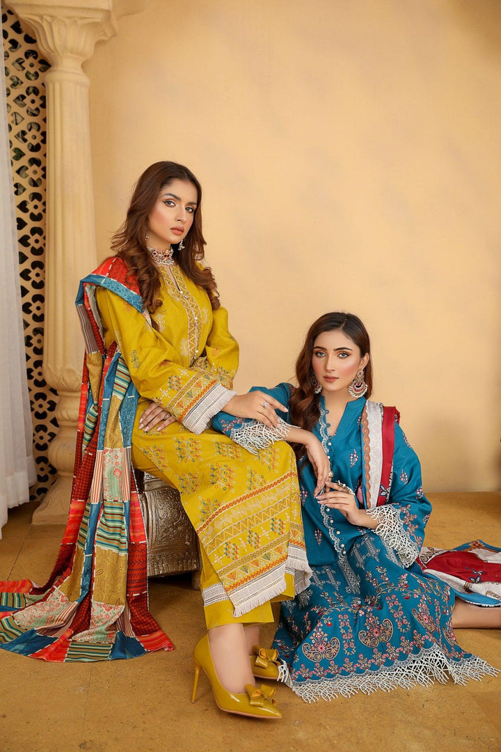 TEC-05 - SAFWA TALIA EMBROIDERED KHADDAR 3-PIECE COLLECTION SAFWA | Dresses | Pakistani Dresses | Dress Design