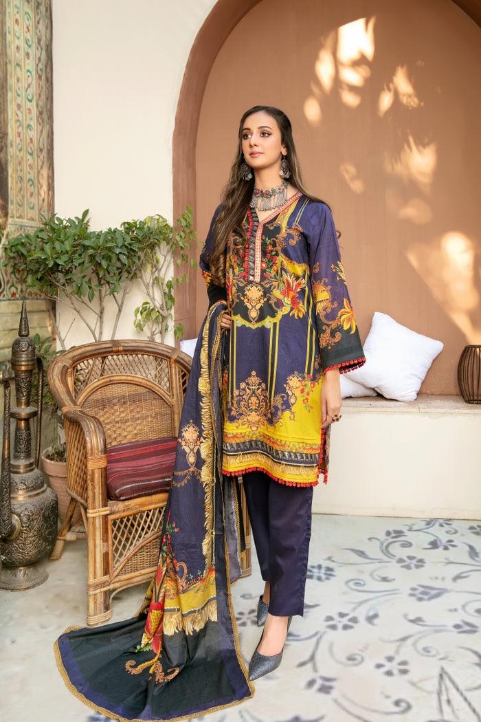 SPR-60 - SAFWA PRAHA COLLECTION 3 PIECE SUIT 2021 - Three Piece Suit-SAFWA -SAFWA Brand Pakistan online shopping for Designer Dresses| SAFWA| DRESS| DESIGN| DRESSES| PAKISTANI DRESSES