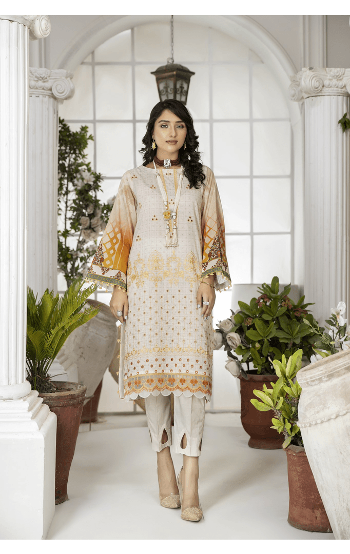 SCE-04 - SAFWA CLASSIC 3-PIECE EMBROIDERED COLLECTION Dresses | Dress Design | Shirts | Kurti