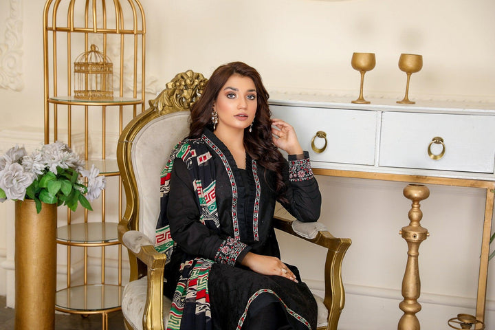 SEC-07 - SAFWA ETSY 3-PIECE EMBROIDERED COLLECTION  2022 Dresses | Dress Design | Shirts |  Kurti