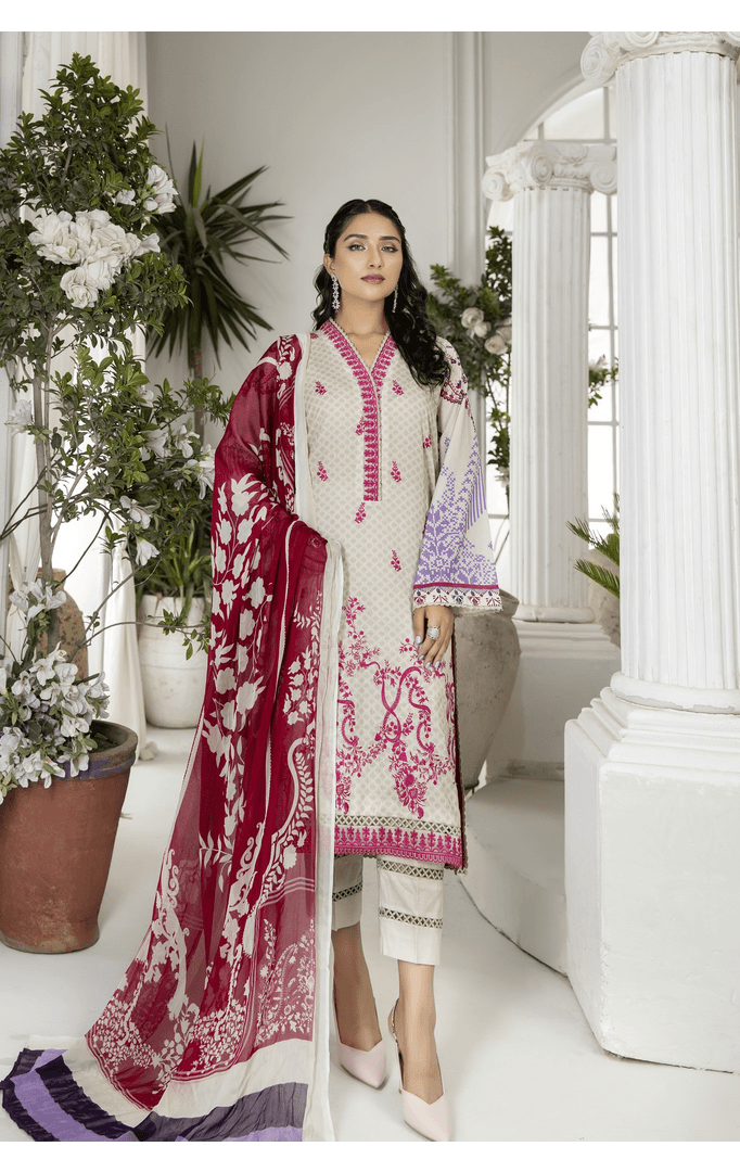 SCE-06 - SAFWA CLASSIC 3-PIECE EMBROIDERED COLLECTION Dresses | Dress Design | Shirts | Kurti