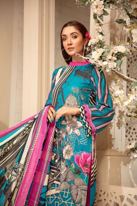 PR-80 - SAFWA PRAHA COLLECTION 3 PIECE SUIT 2020 - Three Piece Suit-SAFWA -SAFWA Brand Pakistan online shopping for Designer Dresses| SAFWA| DRESS| DESIGN| DRESSES| PAKISTANI DRESSES