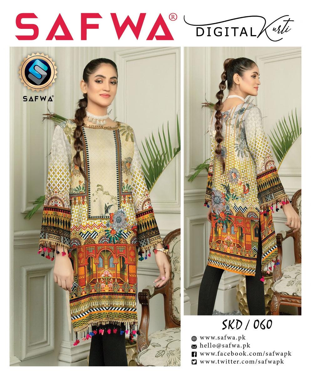 Safwa digital kurti 2018 on sale price