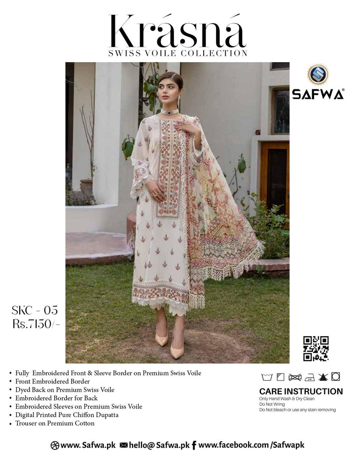 SKC-05 - SAFWA KRASNA 3-PIECE COLLECTION VOL 1 Shop Online | Pakistani Dresses | Dresses
