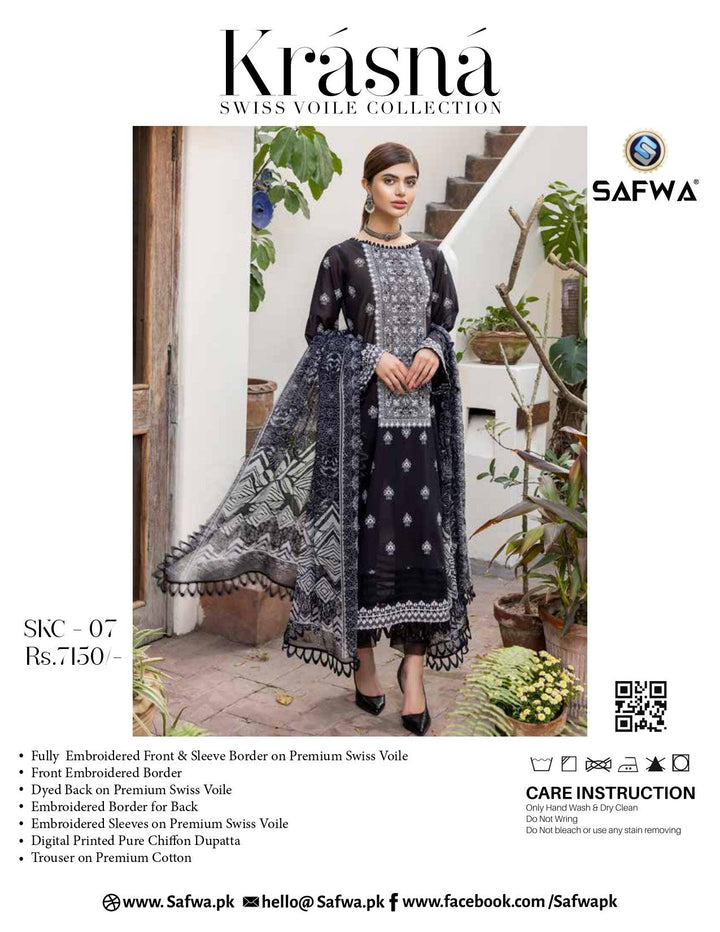 SKC-07 - SAFWA KRASNA 3-PIECE COLLECTION VOL 1 Shop Online | Pakistani Dresses | Dresses