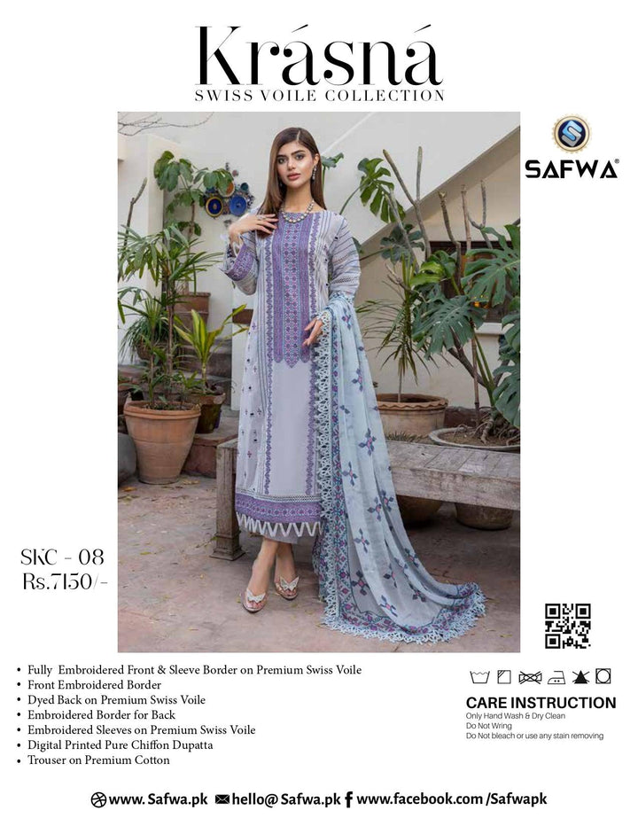 SKC-08 - SAFWA KRASNA 3-PIECE COLLECTION VOL 1 Shop Online | Pakistani Dresses | Dresses