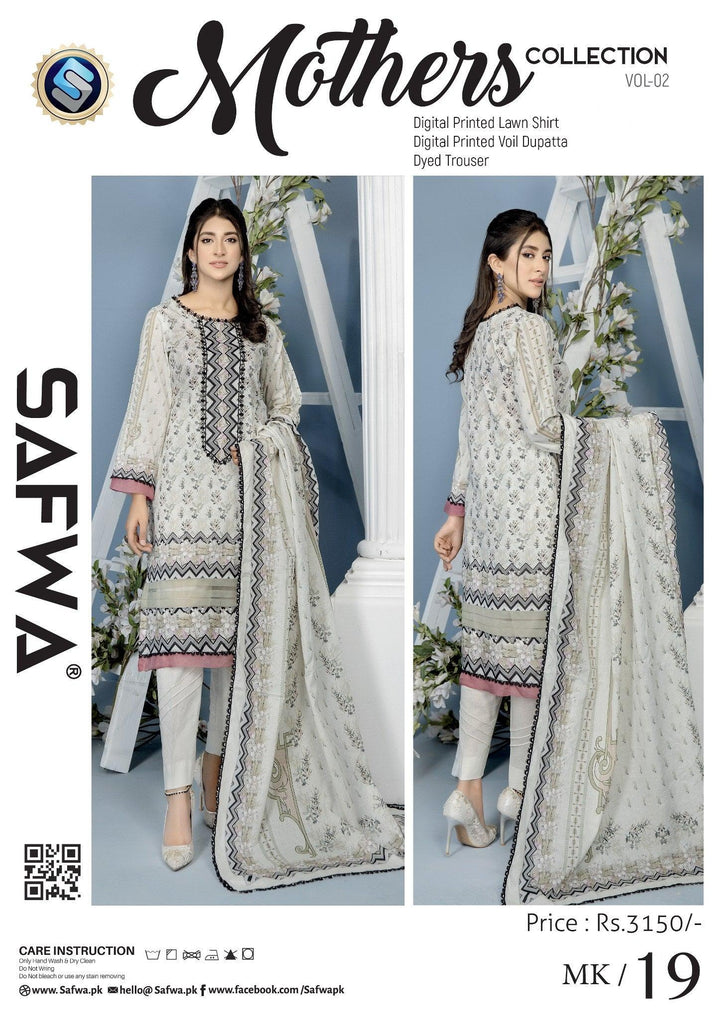 MK-19 -SAFWA MOTHER LAWN COLLECTION VOL 02 Dresses | Dress Design | Pakistani Dresses | Online Shopping in Pakistan