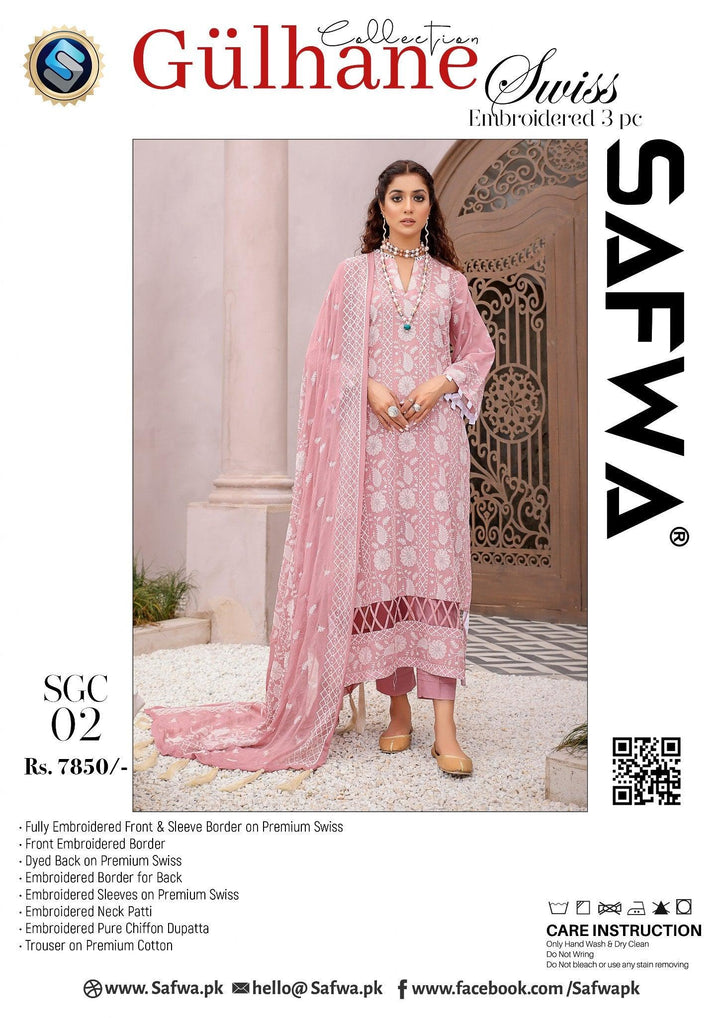 SGC-02 - SAFWA GÜLHANE 3-PIECE COLLECTION VOL 1 Shop Online | Pakistani Dresses | Dresses