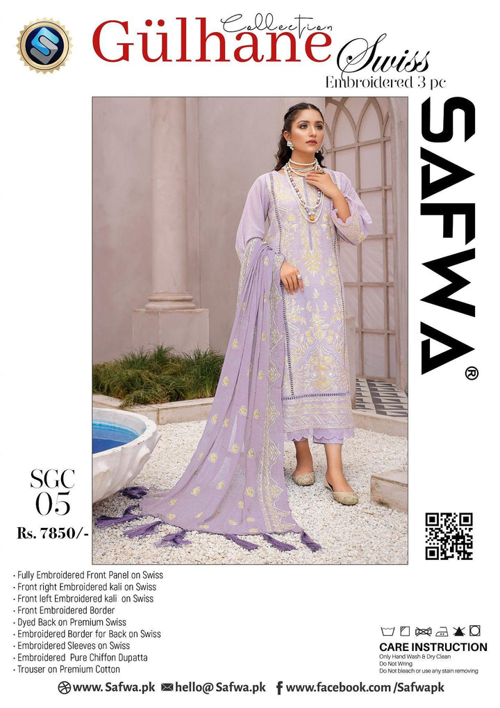 SGC-05 - SAFWA GÜLHANE 3-PIECE COLLECTION VOL 1 Shop Online | Pakistani Dresses | Dresses