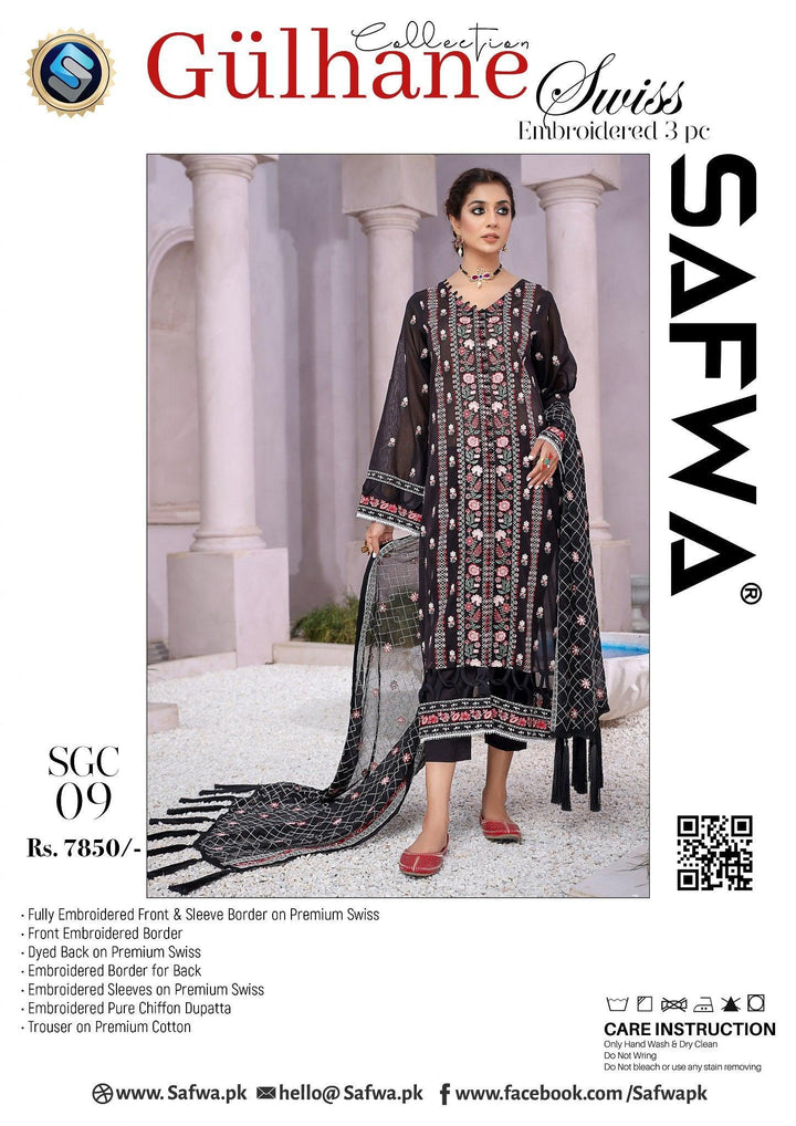 SGC-09 - SAFWA GÜLHANE 3-PIECE COLLECTION VOL 1 Shop Online | Pakistani Dresses | Dresses