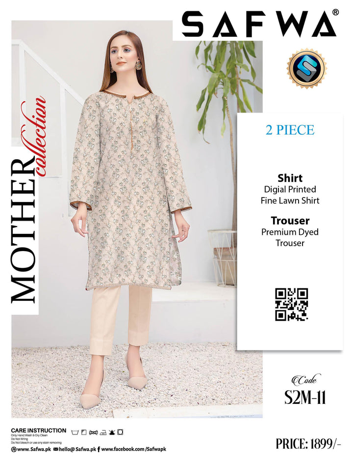 S2M-11 - SAFWA DIGITAL PRINT 2-PIECE MOTHER COLLECTION VOL 01 Dresses | Dress Design | Pakistani Dresses | Online Shopping in Pakistan