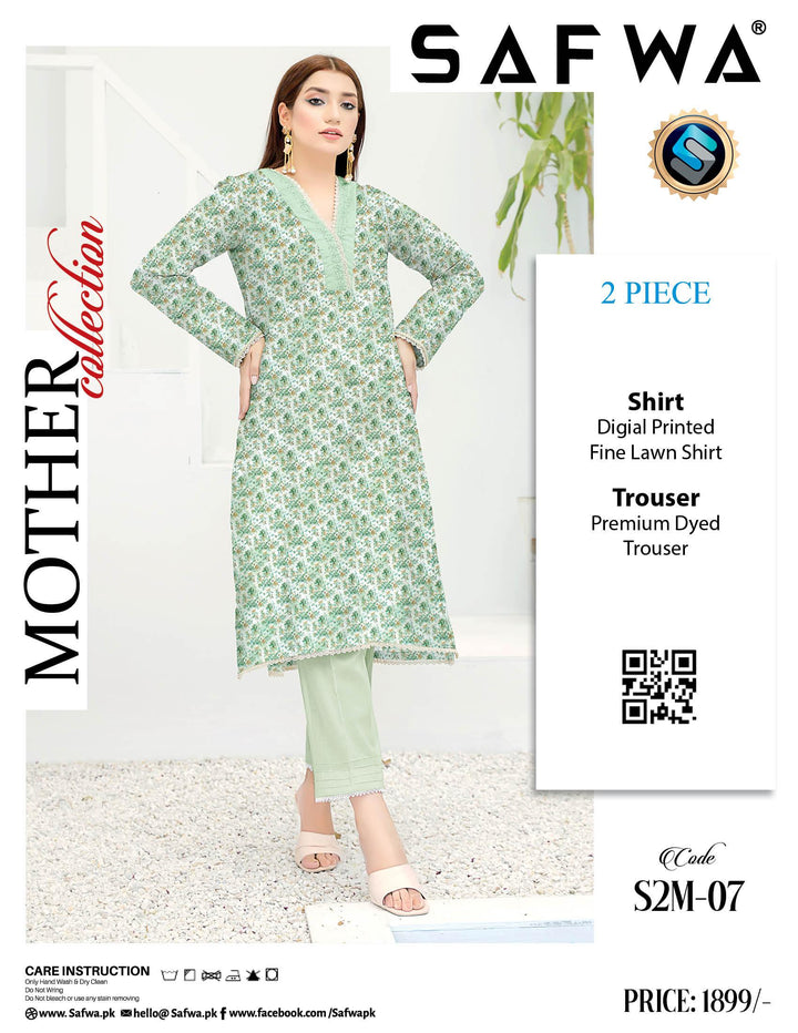 S2M-07 - SAFWA DIGITAL PRINT 2-PIECE MOTHER COLLECTION VOL 01 Dresses | Dress Design | Pakistani Dresses | Online Shopping in Pakistan