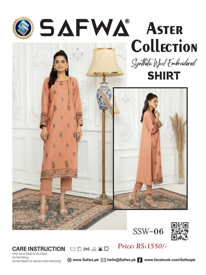 SSW-06 - SAFWA ASTER EMBROIDERED WOOL SHIRT COLLECTION VOL 01 - SAFWA Brand