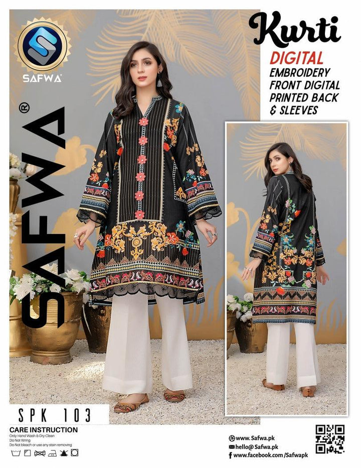SPK-103- SAFWA DIGTAL PRINTS LAWN COLLECTION- 2021 Safwa-Pakistani Dresses-Dresses-Kurti-Shop Online